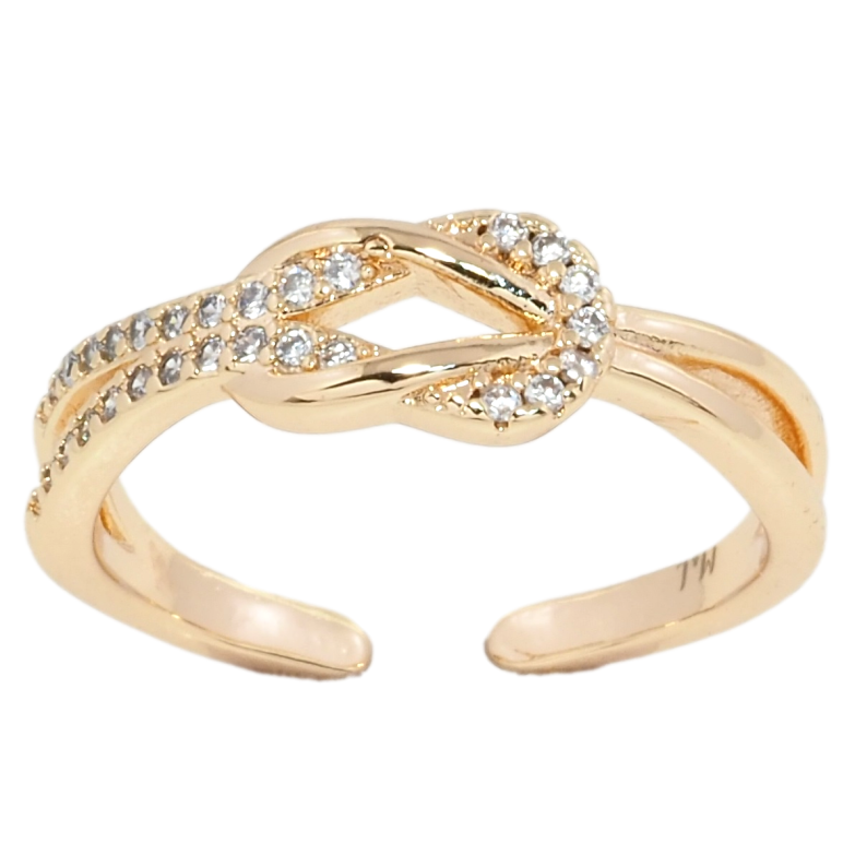 Каблучка Xuping M&L Колір 18К Вузлик з цирконієм фото №1