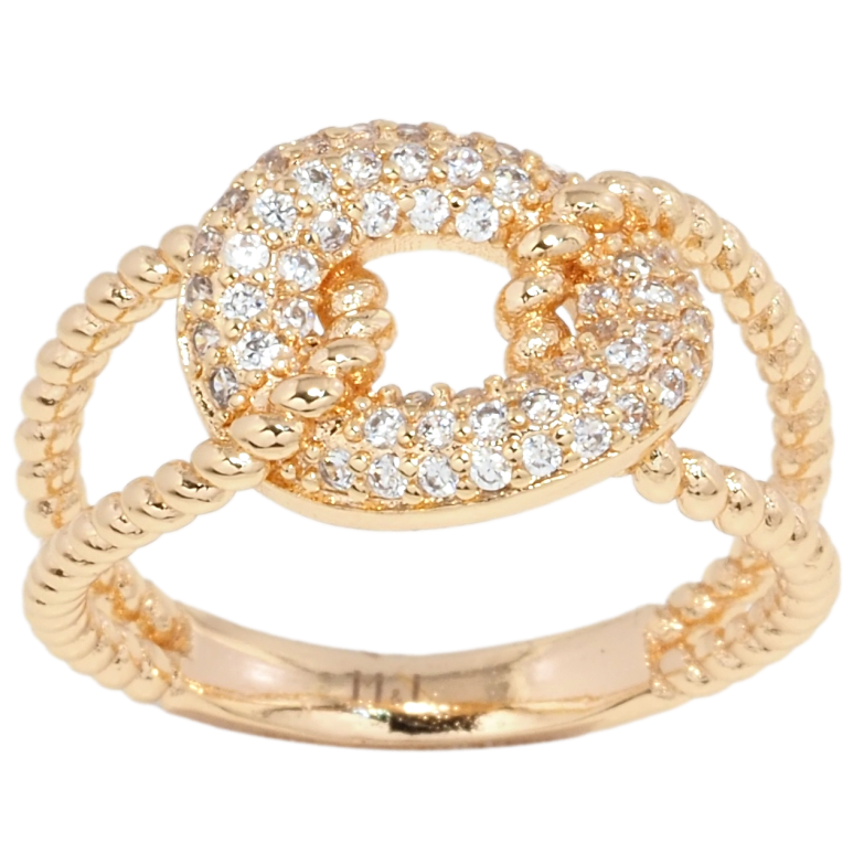 Кольцо Xuping M&L Цвет 18К Узор с инкрустацией цирконием фото №3