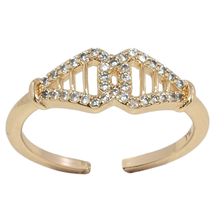 Каблучка Xuping M&L Колір 18К Візерунок з цирконієм фото №4