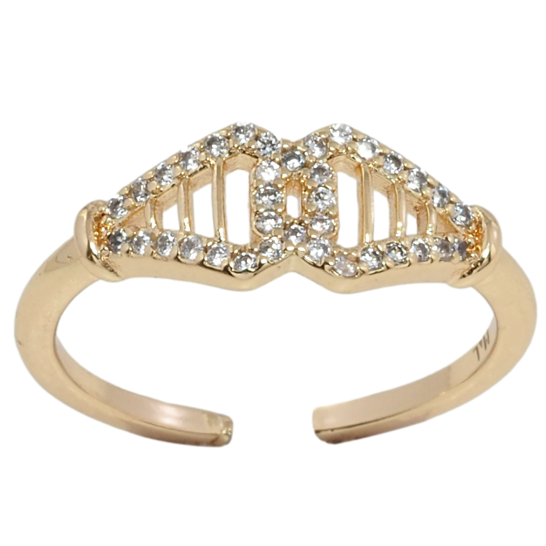 Кольцо Xuping M&L Цвет 18К Узор с цирконием фото №2