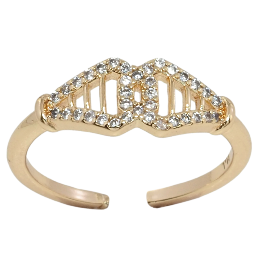 Каблучка Xuping M&L Колір 18К Візерунок з цирконієм фото №1