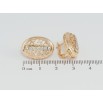 Серьги Xuping Позолота 18K + Родий английский замок Овалы с дорожками циркония фото №2