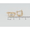 Серьги Xuping Позолота 18K + Родий английский замок Узор с инкрустацией цирконием фото №2