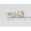 Серьги Xuping Позолота 18K + Родий английский замок Инкрустация цирконием фото №2