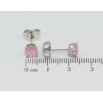 Серьги Xuping Родий пусеты Розовые фианиты в 4-х крапановой оправе ø 6мм фото №2 Серьги Xuping Родий пусеты Розовые фианиты в 4-х крапановой оправе ø 6мм фото №2