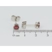 Серьги Xuping Родий пусеты Красные фианиты в 4-х крапановой оправе ø 5мм фото №2 Серьги Xuping Родий пусеты Красные фианиты в 4-х крапановой оправе ø 5мм фото №2