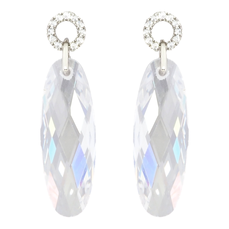 Сережки Xuping Родій пусети Підвіски з граненим фіанітом фото №8