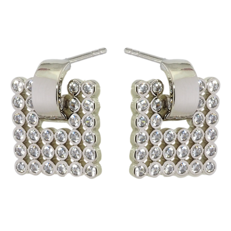 Сережки Xuping Родій пусети Інкрустація цирконієм фото №1