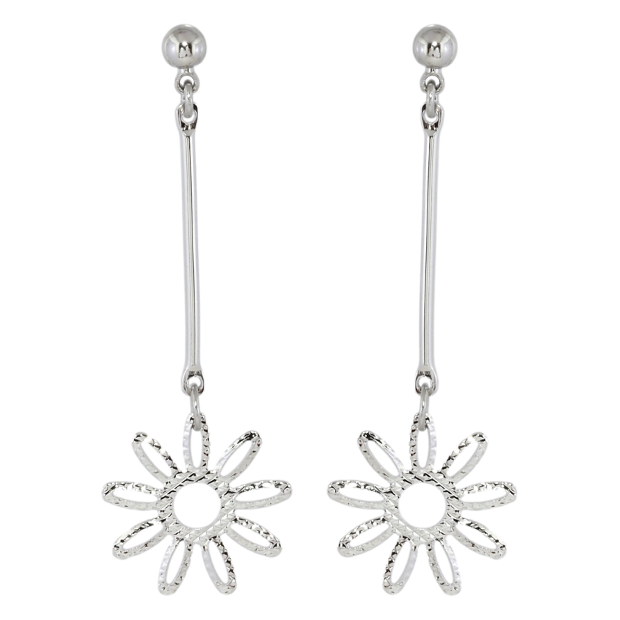 Серьги Xuping Родий пусеты Цветочки фото №1