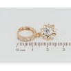 Сережки Xuping Позолота 18K підвіски на колечках Квіточки з цирконієм фото №2