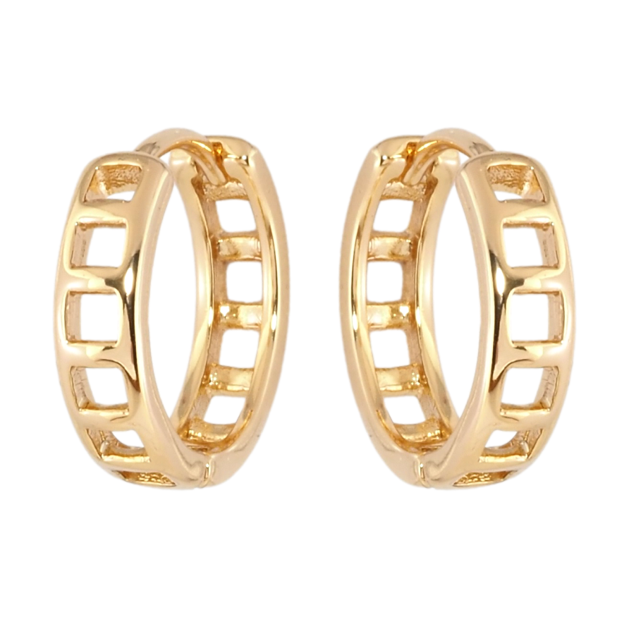 Сережки Xuping Позолота 18K колечка Різьблений візерунок фото №1