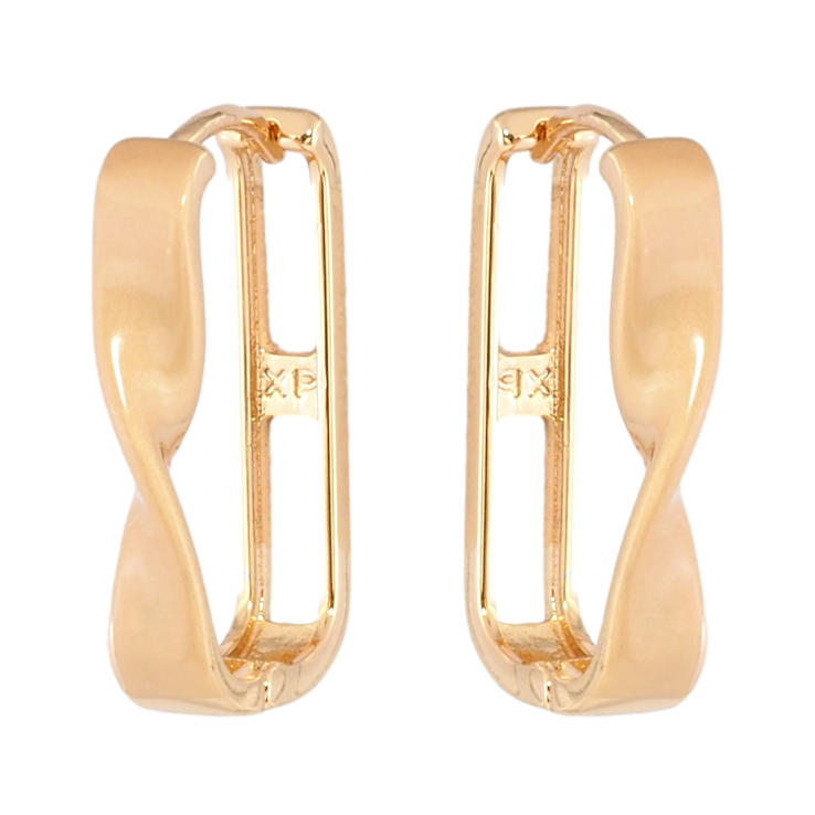 Серьги Xuping Позолота 18K колечки Узор с напылением фото №16