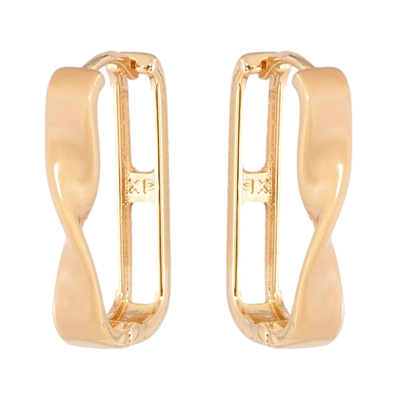 Серьги Xuping Позолота 18K колечки Узор с напылением фото №4