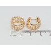 Серьги Xuping Позолота 18K колечки Узор с цирконием фото №2