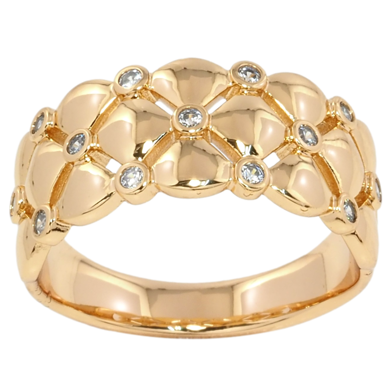 Кольцо Xuping Позолота 18K Узор с цирконием фото №1