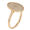 Кольцо Xuping Позолота 18K Овал с инкрустацией цирконием фото №3