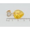 Сережки Xuping колір 18K з кристалами Swarovski пусети Сердечки кристал та Yellow Swarovski Crystal фото №4
