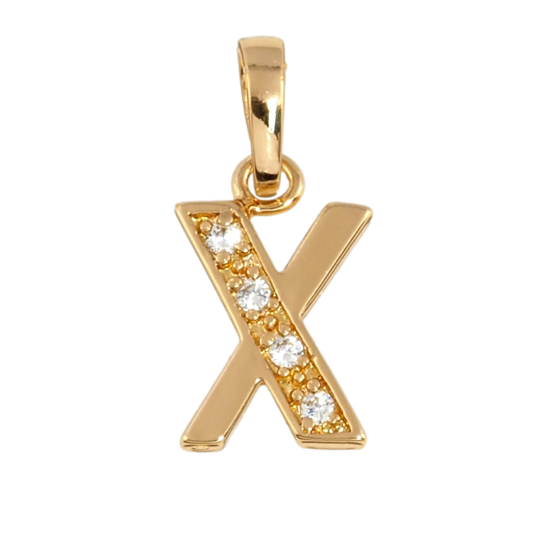 Кулон Xuping Позолота 18K Літера Х фото №1 Кулон Xuping Позолота 18K Літера Х фото №1