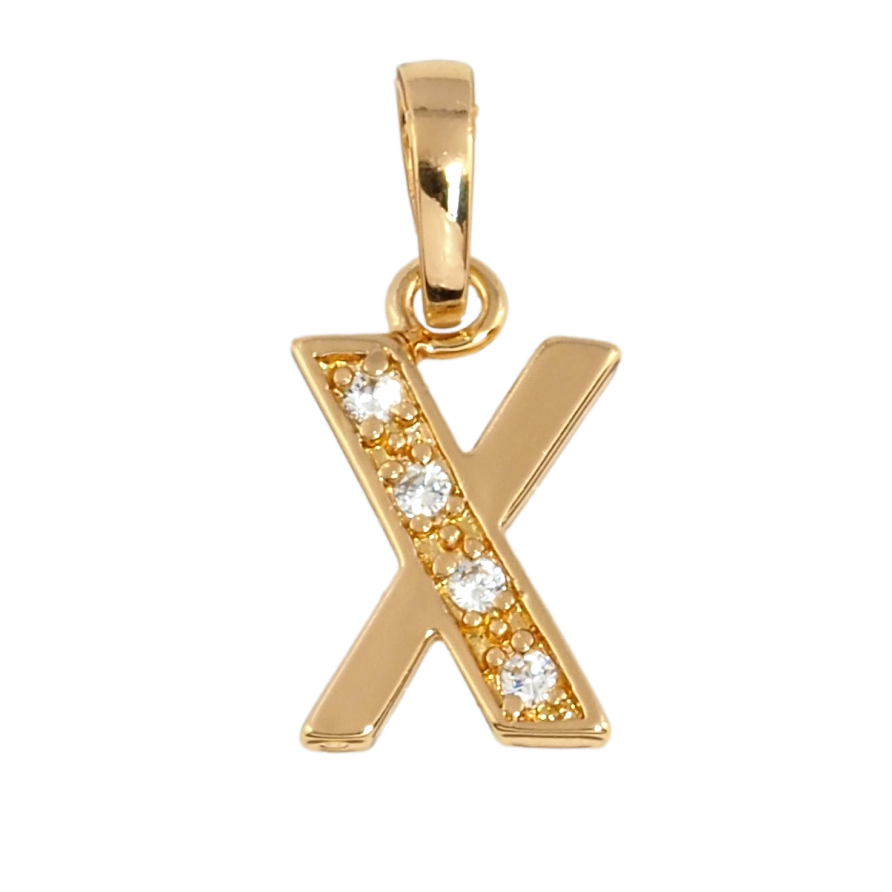 Кулон Xuping Позолота 18K Літера Х фото №1 Кулон Xuping Позолота 18K Літера Х фото №1