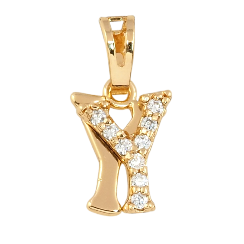 Кулон Xuping Позолота 18K Літера Y з цирконієм фото №19