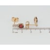 Серьги Xuping Позолота 18K пусеты Красный фианит с дорожкой циркония фото №2