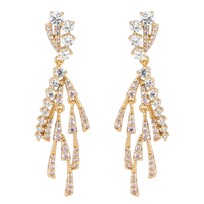 Серьги Xuping Позолота 18K пусеты Декоративные подвески с цирконием фото №1