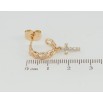 Серьги Xuping Позолота 18K пусеты Крестики на дугах цепочках фото №2