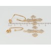 Серьги Xuping Позолота 18K пусеты Крестики инкрустация цирконием 2 в 1 фото №3 Серьги Xuping Позолота 18K пусеты Крестики инкрустация цирконием 2 в 1 фото №3