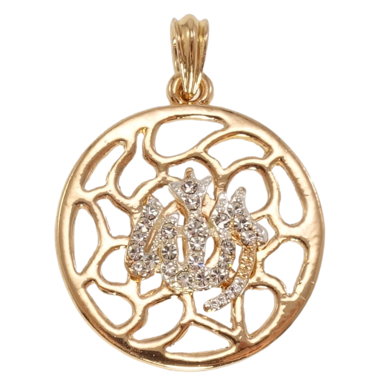 Кулон Fallon Позолота 18K + Родій Мусульманська підвіска з написом Аллах фото №1