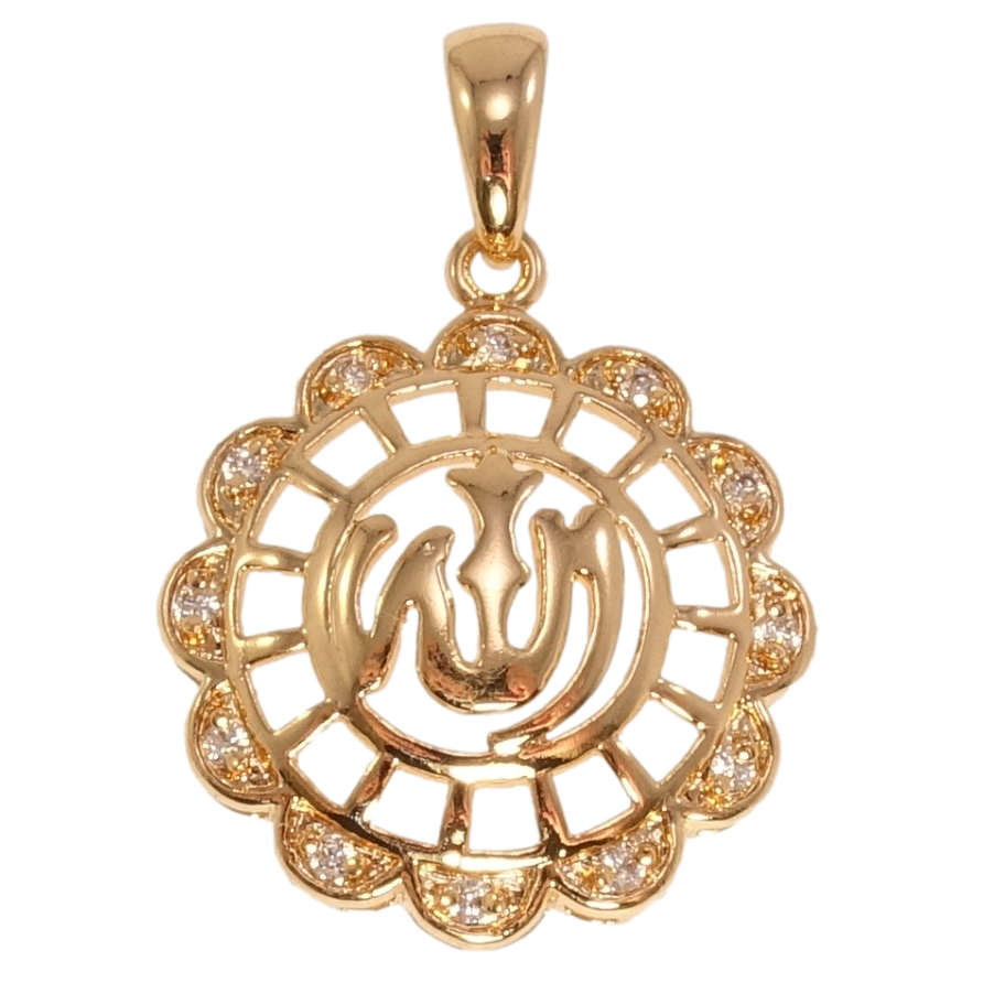 Кулон Fallon Позолота 18K Цветочек с надписью Аллах фото №1