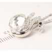 Кулон Xuping цвет Родий с кристаллами Swarovski на цепочке Лебедь Вставка Прозрачный Кристалл длина фото №4