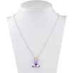 Кулон Xuping колір Родій із кристалами Swarovski на ланцюжку Серце і Трикутний Кристал довжина 40-45см фото №2