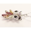 Кулон Xuping цвет Родий с кристаллами Swarovski на цепочке Сова Разноцветные Кристаллы длина 39-44см х 1,5мм фото №4