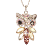 Кулон Xuping цвет Родий с кристаллами Swarovski на цепочке Сова Разноцветные Кристаллы длина 39-44см х 1,5мм фото №7