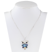 Кулон Xuping цвет Родий с кристаллами Swarovski на цепочке Сова Кристаллы в Синих Оттенках длина 39-45см х фото №2