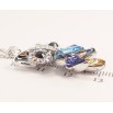 Кулон Xuping цвет Родий с кристаллами Swarovski на цепочке Сова Кристаллы в Синих Оттенках длина 39-45см х фото №4