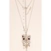 Кулон Xuping колір Родій із кристалами Swarovski на ланцюжку Сова довжина 38-43см х 1,5мм фото №5