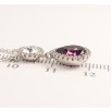 Кулон Xuping колір Родій із кристалами Swarovski на ланцюжку Кристали Круг і Фіолетова Крапля довжина 42-47см фото №5