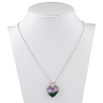 Кулон Xuping колір Родій з кристалами Swarovski на ланцюжку Сердечка Кристал Paradise Shine довжина 40-45см фото №2