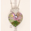 Кулон Xuping колір Родій з кристалами Swarovski на ланцюжку Сердечка Кристал Paradise Shine довжина 40-45см фото №3
