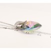 Кулон Xuping колір Родій з кристалами Swarovski на ланцюжку Сердечка Кристал Paradise Shine довжина 40-45см фото №4