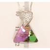 Кулон Xuping цвет Родий с кристаллами Swarovski на цепочке Сердечко Кристалл и Треугольный Кристалл длина фото №3