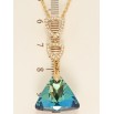 Кулон Xuping колір 18K з кр-ми Swarovski на ланцюжку Кристал Capri Blue з трикутниками довжина 39-44см фото №4