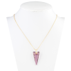 Кулон Xuping колір 18K з кр-ми Swarovski на ланцюжку Кристал Amethyst з квіточкою довжина 40-45см фото №2