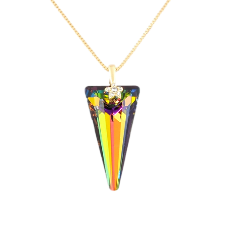 Кулон Xuping колір 18K з кр-ми Swarovski на ланцюжку Кристал Vitrail Medium з квіточкою довжина 40-45см фото №16