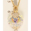 Кулон Xuping колір 18K з кр-ми Swarovski на ланцюжку Кристальне серце Shimmer довжина 39-44см фото №3