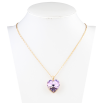 Кулон Xuping колір 18K з кр-ми Swarovski на ланцюжку Кристальне серце Heliotrope довжина 40-45см фото №2