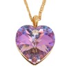 Кулон Xuping колір 18K з кр-ми Swarovski на ланцюжку Кристальне серце Heliotrope довжина 40-45см фото №3