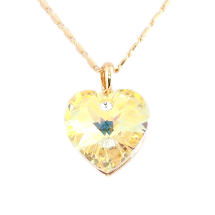 Кулон Xuping колір 18K з кр-ми Swarovski на ланцюжку Кристальне серце Sunflower довжина 40-45см фото №11
