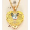 Кулон Xuping колір 18K з кр-ми Swarovski на ланцюжку Кристальне серце Sunflower довжина 40-45см фото №3